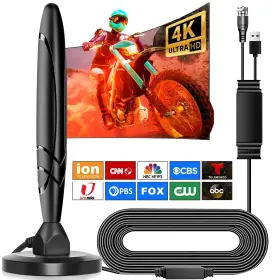 Lorenzetti 896451843142 Digital Tv Antenna - Hdtv For Smart Indoor 360 Reception 4k 108