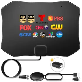 2021a01b18 Lsnisni Digital Tv Antenna 380 Miles Indoor Amplifier Signal Booster Long Range Hdtv