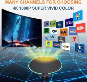 Lsnisni 696399361855 Digital Hdtv Antenna Long Range 380 Miles Indoor Amplified Signal Booster 4k Uhf #3