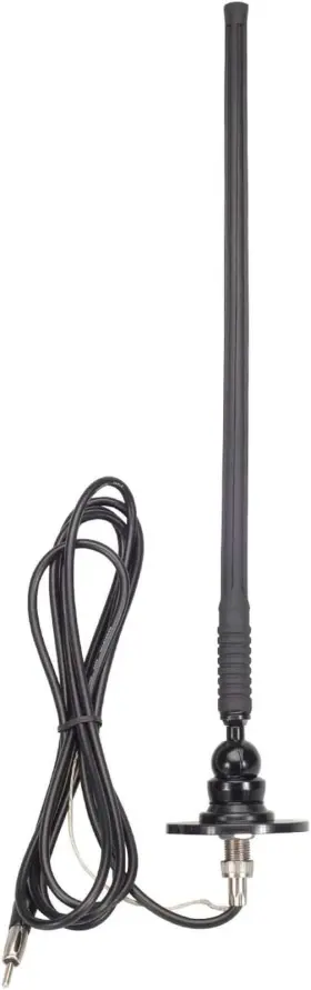 Magnadyne 705353792731 Rubber Antenna Am/fm For Car Rvs Boat - 15 Inch With 96 Cable 180-degree Swivel