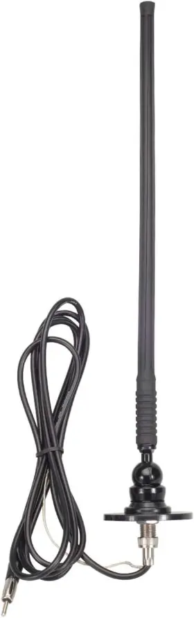 Magnadyne 711181909258 Rubber Antenna Am/fm For Car Rvs Boat - 15 Inch With 96 Cable 180-degree Swivel