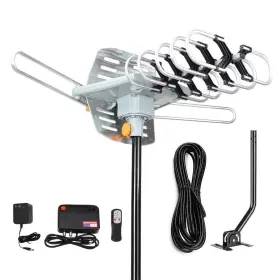 Matis 619191103676 Digital Outdoor Amplified Hd Tv Antenna 150 Miles Long Range With Mounting Po