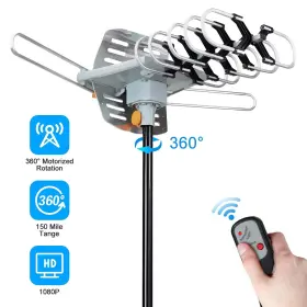 Matis 619191748686 Tv Antenna Outdoor Digital Amplified Hdtv 150 Miles Range Without Pole #3