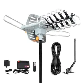 Matis 619191916559 Digital Outdoor Amplified Hd Tv Antenna 150 Miles Long Range With Mounting Po