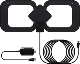 Matis 764965115277 Tv Antenna Amplified Hd Digital 200 Miles Long Range Support Smar
