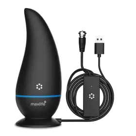 Max Life 850056492478 Hdtv Digital Antenna 300 Mile Range 4k 1080p 16.5ft Cable Signal Amplifier