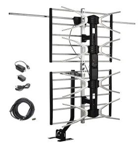 Mcduory 799392224384 Digital Hdtv Outdoor Amplified Antenna - 150 Miles Range Mounting Pole And 40
