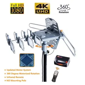 Mcduory 799460027398 Amplified Digital Outdoor Hdtv Antenna 150 Miles Long Range - 360 Degree Rota #2
