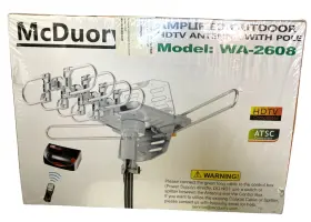 Mcduory 799460040168 Outdoor Antenna Hdtv 150 Miles Long Range 360 Amplified Digital With Pole #2