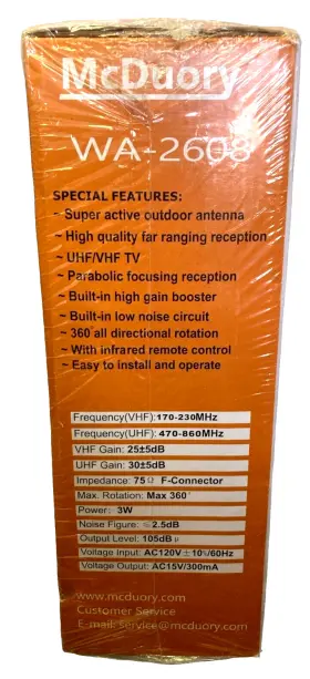 Mcduory 799460040168 Outdoor Antenna Hdtv 150 Miles Long Range 360 Amplified Digital With Pole #3