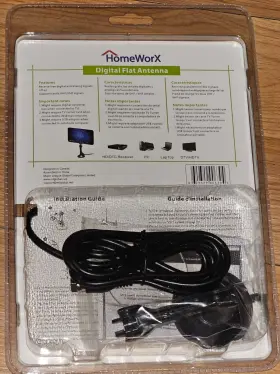 Hw110an Mediasonic New And Sealed Homeworx Digital Analog Flat Tv Antenna Uhf Vhf #2