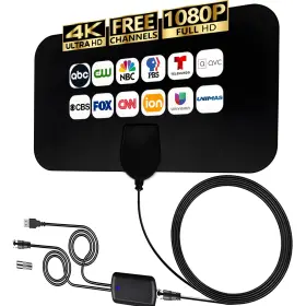 Merryan 059718935406 Tv Antenna - 4k Hd Amplified Digital Hdtv Indoor With Signal Booster