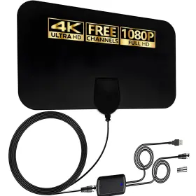 Merryan 059718935413 Tv Antenna - 4k Hd Amplified Digital Hdtv Indoor With Signal Booster