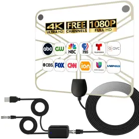 Merryan 059718935611 Indoor Tv Antenna For Local Channels- 4k Hd Amplified Digital Hdtv Wi