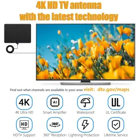 Merryan 059718935628 Indoor Tv Antenna - 4k Hd Amplified Digital Hdtv With Signal Booster #2