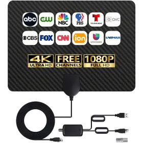 Merryan 059718935628 Indoor Tv Antenna - 4k Hd Amplified Digital Hdtv With Signal Booster
