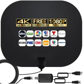 Merryan 059718935710 4k Hd Tv Antenna For Local Channels - Amplified Digital Hdtv Indoor W