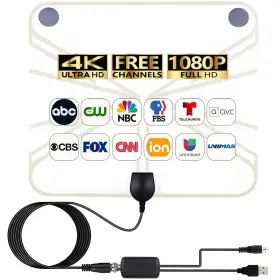 Merryan 059718935819 4k Hd Tv Antenna For Local Channels - Amplified Digital Hdtv Indoor W