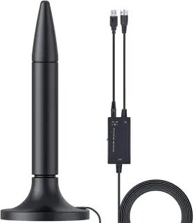 Mexonga 313057368369 Amplified Hd Digital Tv Antenna 300 Miles Long Range Reception Indoor Hdtv Ant