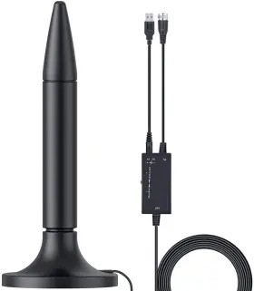 Xtx-01 Mexonga Amplified Hd Digital Tv Antenna 300 Miles Long Range Reception Indoor Hdtv Anten
