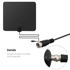 Mintata 038638613349 50 Miles Booster Active Indoor Hd Digital Tv Antenna Aerial 25db Gain Hdtv #3