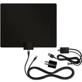 60-mile Mohu 172304288245 Leaf 50 Amplified Indoor Tv Antenna Range Uhf/vhf Multi-direct