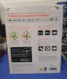 Antb25 Monoprice Rca Indoor Flat Hdtv Multi-directional 30 Mile Antenna Supports 1080 Voxx 2015 #3