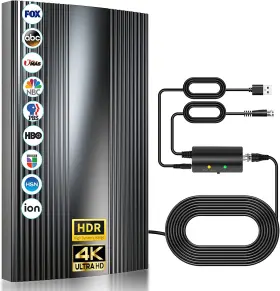 Nelapsano 744110734102 2024 Upgraded Tv Antenna For Smart Up To 1000 Miles Range Indoor Outdoor An
