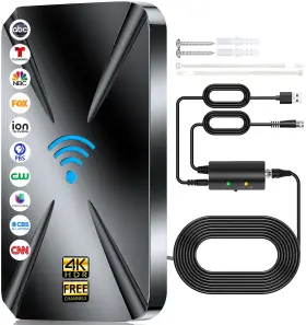 Newfoot 732404375438 2025 Upgraded Tv Antenna Indoor 2200 Miles Range Digital For Smart