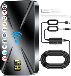 Hd013 Newfoot 2024 Upgraded Tv Antenna Indoor 1200 Miles Range Digital For Smart