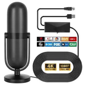 Nimizo 721545608208 Tv Antenna Indoor For Smart Local Channels With 650 Miles Coverage Range