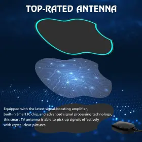 Nimizo 721545608215 2024 Upgraded Indoor Tv Antenna With 600 Miles Coverage Range Supports 4k 10 #2