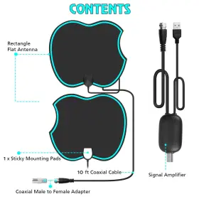 Nimizo 721545608215 2024 Upgraded Indoor Tv Antenna With 600 Miles Coverage Range Supports 4k 10 #3