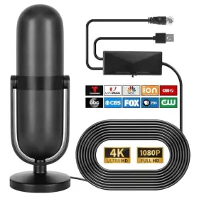 Nimizo 721545615763 Tv Antenna Indoor For Smart Local Channels With 650 Miles Coverage Range