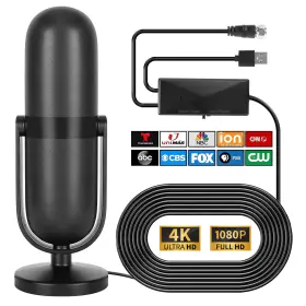 Nimizo 721545731111 Tv Antenna Indoor For Smart Local Channels With 650 Miles Coverage Range