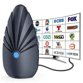 Nogyzo 850063711173 Tv Antenna For Smart Indoor/outdoor 900 Miles Coverage Range 360 Recep