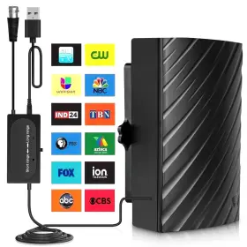 Nsioutlet 616361647596 Hdtv Antenna Amplified 4k 1080p Indoor Outdoor Digital Tv With 16.5ft Cable