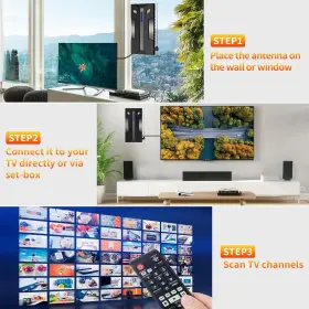 Ohesalu 751007900724 Tv Antenna 4k Optional Channels Hdtv Indoor/outdoor Full Hd / 1080p V #3