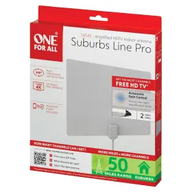 60-mil One For All 042822196233 14542 Hdtv Antenna - Amplified Indoor Ultra-thin Tv With Up To #3