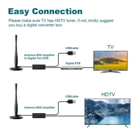 Oraula 650563394452 Tv Antenna Indoor Hdtv For Smart And All Support 4k 1080p With #3