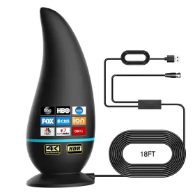 Ostrat 749734487847 Upgraded Tv Antenna Indoor 880 Miles Range 360 Reception Amplified Digital