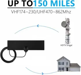 Oxwind 445024580597 Tv Antenna Indoor Digital Hdtv Long Range 150 Miles For Lo #3