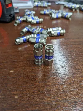 Trs6lmg Pct Rg6 Quad Shield Coaxial Cable Compression Fittings 180pc