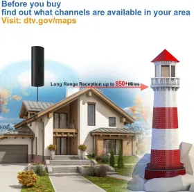 Pgofbuo 732404366887 880 Miles Range Tv Antenna Digital Indoor With Amplifier And Sig #2