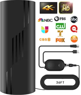 Pgofbuo 732404366887 880 Miles Range Tv Antenna Digital Indoor With Amplifier And Sig