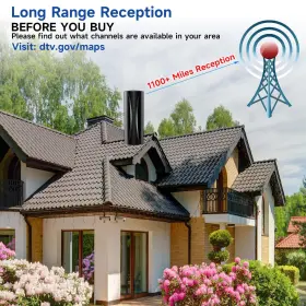 1100 Pgofbuo 732404370457 Miles Range Tv Antenna Digital Indoor With Amplifier And Si #3