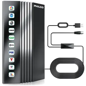 Philco 850041387635 Tv Antenna Indoor For Smart 400 Miles Long Range Hd Digital An
