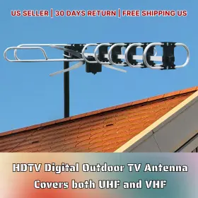 Oa-01-007 Philex Easy-setup Uhf Vhf Outdoor Hdtv Antenna 75 Mile Range Reliable Signal