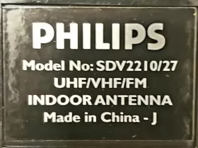 Sdv2210 Philips Sdv2210/27 Genuine Indoor Television Antenna Only Blk #2