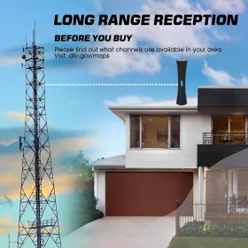 Phuvya 313043855880 4k 1080p Digital Tv Antenna For Smart Indoor Outdoor Use Long Range #3